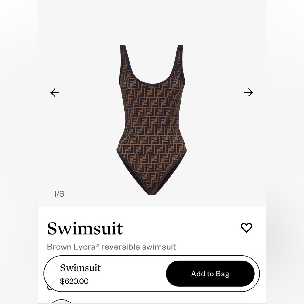 Fendi bathing suit I wore it literally 3 times good condition